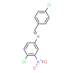ChemSpider 2D Image | 4-Chloro-N-[(E)-(4-chlorophenyl)methylene]-3-nitroaniline | C13H8Cl2N2O2