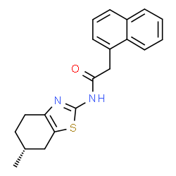 ChemSpider 2D Image | N-[(6R)-6-Methyl-4,5,6,7-tetrahydro-1,3-benzothiazol-2-yl]-2-(1-naphthyl)acetamide | C20H20N2OS