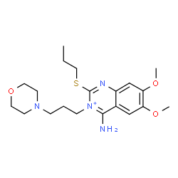 ChemSpider 2D Image | 4-Amino-6,7-dimethoxy-3-[3-(4-morpholinyl)propyl]-2-(propylsulfanyl)quinazolin-3-ium | C20H31N4O3S