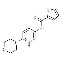 ChemSpider 2D Image | 2-(4-Morpholinyl)-5-[(2-thienylcarbonyl)amino]pyridinium | C14H16N3O2S