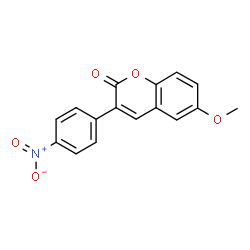 ChemSpider 2D Image | 6-Methoxy-3-(4-nitrophenyl)-2H-chromen-2-one | C16H11NO5