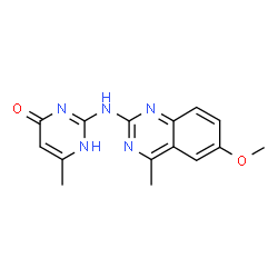 ChemSpider 2D Image | 2-[(6-methoxy-4-methylquinazolin-2-yl)amino]-6-methylpyrimidin-4-ol | C15H15N5O2
