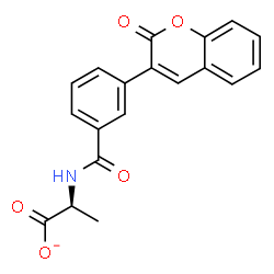 ChemSpider 2D Image | (2S)-2-{[3-(2-Oxo-2H-chromen-3-yl)benzoyl]amino}propanoate | C19H14NO5