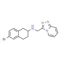 ChemSpider 2D Image | 6-Bromo-N-([1,2,4]triazolo[4,3-a]pyridin-3-ylmethyl)-1,2,3,4-tetrahydro-2-naphthalenamine | C17H17BrN4
