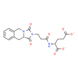 ChemSpider 2D Image | (2R)-2-({3-[(10aS)-1,3-Dioxo-1,5,10,10a-tetrahydroimidazo[1,5-b]isoquinolin-2(3H)-yl]propanoyl}amino)pentanedioate | C19H19N3O7