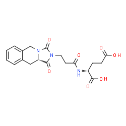ChemSpider 2D Image | N-{3-[(10aS)-1,3-Dioxo-1,5,10,10a-tetrahydroimidazo[1,5-b]isoquinolin-2(3H)-yl]propanoyl}-D-glutamic acid | C19H21N3O7