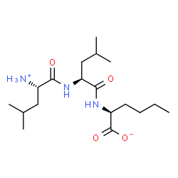 ChemSpider 2D Image | (2S)-2-({N-[(2S)-2-Ammonio-4-methylpentanoyl]-L-leucyl}amino)hexanoate | C18H35N3O4