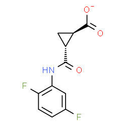 ChemSpider 2D Image | (1R,2R)-2-[(2,5-Difluorophenyl)carbamoyl]cyclopropanecarboxylate | C11H8F2NO3