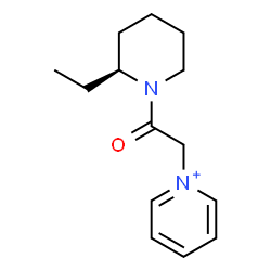 ChemSpider 2D Image | 1-{2-[(2S)-2-Ethyl-1-piperidinyl]-2-oxoethyl}pyridinium | C14H21N2O