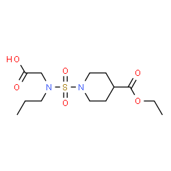 ChemSpider 2D Image | N-{[4-(Ethoxycarbonyl)-1-piperidinyl]sulfonyl}-N-propylglycine | C13H24N2O6S