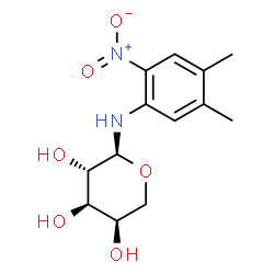 ChemSpider 2D Image | N-(4,5-Dimethyl-2-nitrophenyl)-alpha-D-arabinopyranosylamine | C13H18N2O6