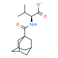 ChemSpider 2D Image | (2S)-2-[(Adamantan-1-ylcarbonyl)amino]-3-methylbutanoate | C16H24NO3