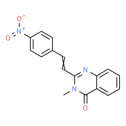ChemSpider 2D Image | 3-Methyl-2-[2-(4-nitrophenyl)vinyl]-4(3H)-quinazolinone | C17H13N3O3