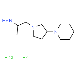 ChemSpider 2D Image | 1-[3-(1-Piperidinyl)-1-pyrrolidinyl]-2-propanamine dihydrochloride | C12H27Cl2N3