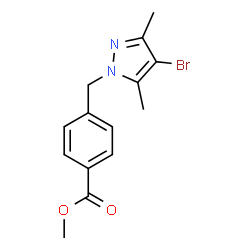 ChemSpider 2D Image | methyl 4-[(4-bromo-3,5-dimethylpyrazol-1-yl)methyl]benzoate | C14H15BrN2O2