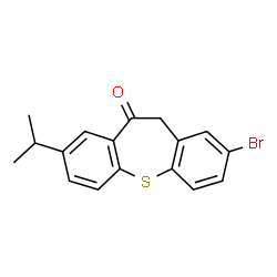 ChemSpider 2D Image | 2-Bromo-8-isopropyldibenzo[b,f]thiepin-10(11H)-one | C17H15BrOS