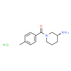 ChemSpider 2D Image | [(3R)-3-Amino-1-piperidinyl](4-methylphenyl)methanone hydrochloride (1:1) | C13H19ClN2O