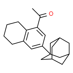 ChemSpider 2D Image | 1-[3-(1-Adamantyl)-5,6,7,8-tetrahydro-1-naphthalenyl]ethanone | C22H28O