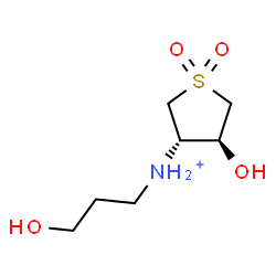 ChemSpider 2D Image | (3S,4S)-4-Hydroxy-N-(3-hydroxypropyl)tetrahydro-3-thiophenaminium 1,1-dioxide | C7H16NO4S