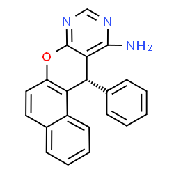 ChemSpider 2D Image | (12R)-12-Phenyl-12H-benzo[5,6]chromeno[2,3-d]pyrimidin-11-amine | C21H15N3O