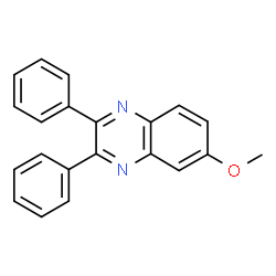 ChemSpider 2D Image | 6-Methoxy-2,3-diphenylquinoxaline | C21H16N2O