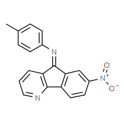 ChemSpider 2D Image | (5Z)-N-(4-Methylphenyl)-7-nitro-5H-indeno[1,2-b]pyridin-5-imine | C19H13N3O2
