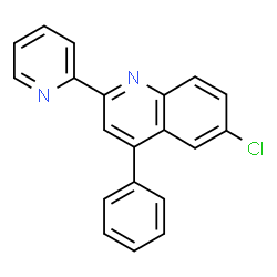 ChemSpider 2D Image | 6-chloro-4-phenyl-2-(2-pyridyl)quinoline | C20H13ClN2