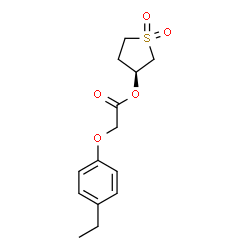 ChemSpider 2D Image | (3S)-1,1-Dioxidotetrahydro-3-thiophenyl (4-ethylphenoxy)acetate | C14H18O5S