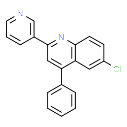 ChemSpider 2D Image | 6-chloro-4-phenyl-2-(3-pyridyl)quinoline | C20H13ClN2