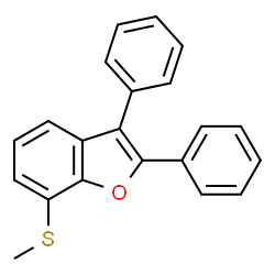 ChemSpider 2D Image | 2,3-Diphenyl-7-methylthiobenzofuran | C21H16OS