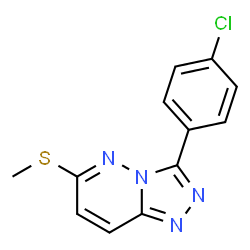 ChemSpider 2D Image | 3-(4-Chlorophenyl)-6-(methylsulfanyl)[1,2,4]triazolo[4,3-b]pyridazine | C12H9ClN4S