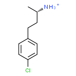 ChemSpider 2D Image | (2S)-4-(4-Chlorophenyl)-2-butanaminium | C10H15ClN