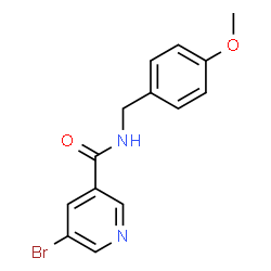 ChemSpider 2D Image | 5-Bromo-N-(4-methoxybenzyl)nicotinamide | C14H13BrN2O2