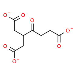 ChemSpider 2D Image | 3-(Carboxylatomethyl)-4-oxoheptanedioate | C9H9O7
