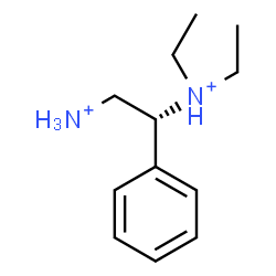 ChemSpider 2D Image | (1R)-N~1~,N~1~-Diethyl-1-phenyl-1,2-ethanediaminium | C12H22N2