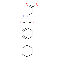 ChemSpider 2D Image | {[(4-Cyclohexylphenyl)sulfonyl]amino}acetate | C14H18NO4S