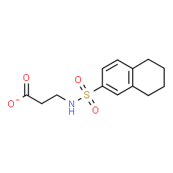 ChemSpider 2D Image | 3-[(5,6,7,8-Tetrahydro-2-naphthalenylsulfonyl)amino]propanoate | C13H16NO4S