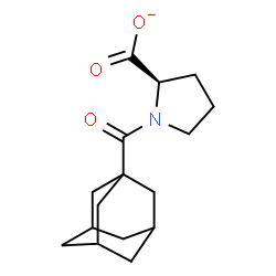 ChemSpider 2D Image | (2R)-1-(Adamantan-1-ylcarbonyl)-2-pyrrolidinecarboxylate | C16H22NO3