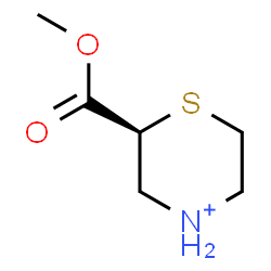ChemSpider 2D Image | (2S)-2-(Methoxycarbonyl)thiomorpholin-4-ium | C6H12NO2S