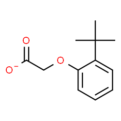 ChemSpider 2D Image | [2-(2-Methyl-2-propanyl)phenoxy]acetate | C12H15O3