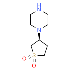 ChemSpider 2D Image | 1-[(3S)-1,1-Dioxidotetrahydro-3-thiophenyl]piperazine | C8H16N2O2S