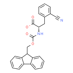 ChemSpider 2D Image | (2S)-3-(2-Cyanophenyl)-2-{[(9H-fluoren-9-ylmethoxy)carbonyl]amino}propanoate | C25H19N2O4