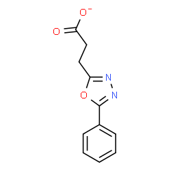 ChemSpider 2D Image | 3-(5-Phenyl-1,3,4-oxadiazol-2-yl)propanoate | C11H9N2O3