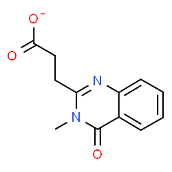 ChemSpider 2D Image | 3-(3-Methyl-4-oxo-3,4-dihydro-2-quinazolinyl)propanoate | C12H11N2O3