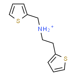 ChemSpider 2D Image | 2-(2-Thienyl)-N-(2-thienylmethyl)ethanaminium | C11H14NS2