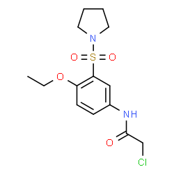 ChemSpider 2D Image | 2-Chloro-N-[4-ethoxy-3-(1-pyrrolidinylsulfonyl)phenyl]acetamide | C14H19ClN2O4S