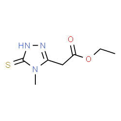 ChemSpider 2D Image | ethyl (4-methyl-5-sulfanyl-4H-1,2,4-triazol-3-yl)acetate | C7H11N3O2S