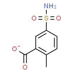 ChemSpider 2D Image | 2-Methyl-5-sulfamoylbenzoate | C8H8NO4S