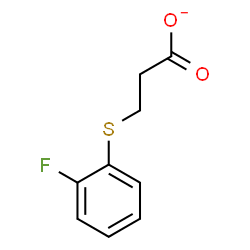 ChemSpider 2D Image | 3-[(2-Fluorophenyl)sulfanyl]propanoate | C9H8FO2S