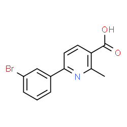 ChemSpider 2D Image | 6-(3-Bromophenyl)-2-methylnicotinic acid | C13H10BrNO2